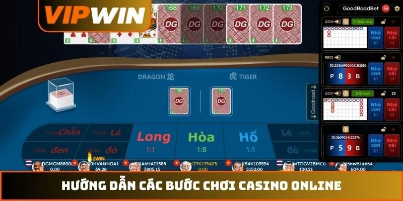 Hướng dẫn các bước chơi casino online