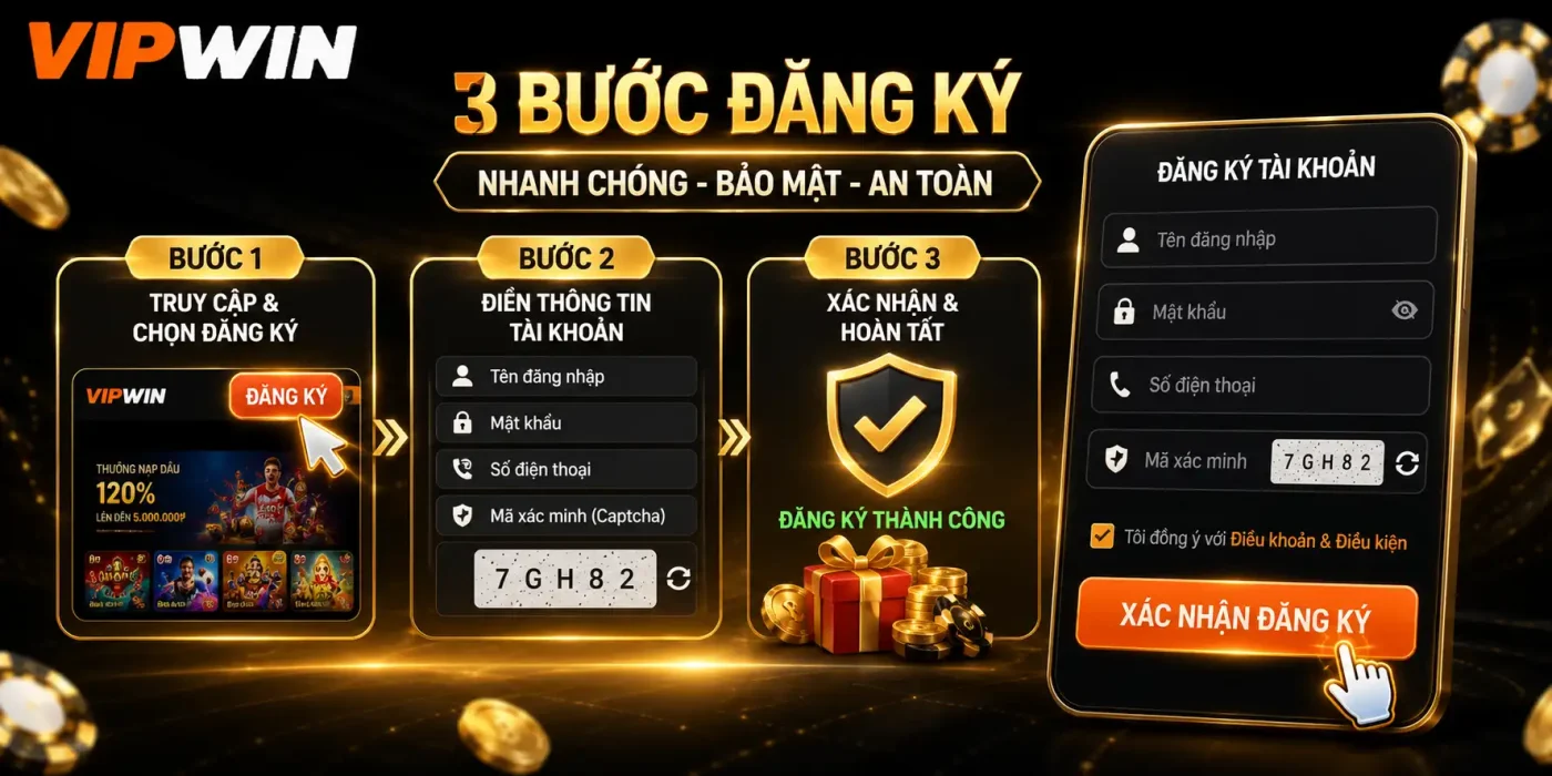 Trang chủ 19 Hướng dẫn đăng ký tài khoản VIPWIN chỉ với 3 bước